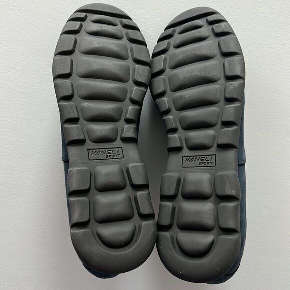 New Vaneli Suede Slip-on Shoes Lenore Navy Size 9.5 Wide - Picture 4 of 7